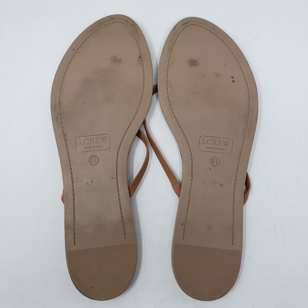 J Crew Italian Leather Thong Sandals Size 11 - Picture 4 of 5